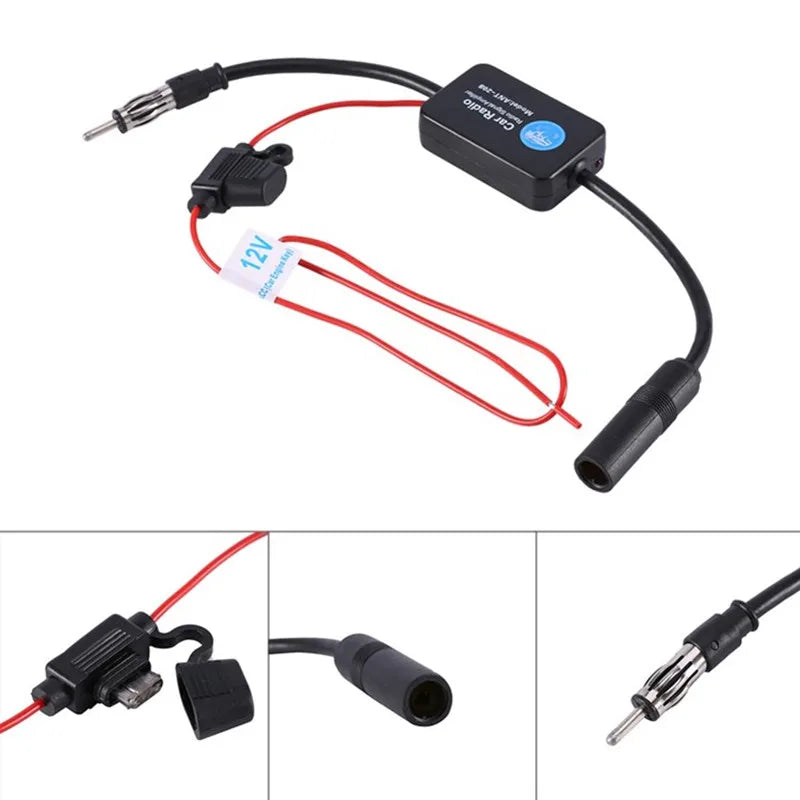 Cheyoule ANT208 12V Active Car Radio Antenna FM Amplifier - Vehicle Active Antenna for Improved Radio Reception Oasis Select