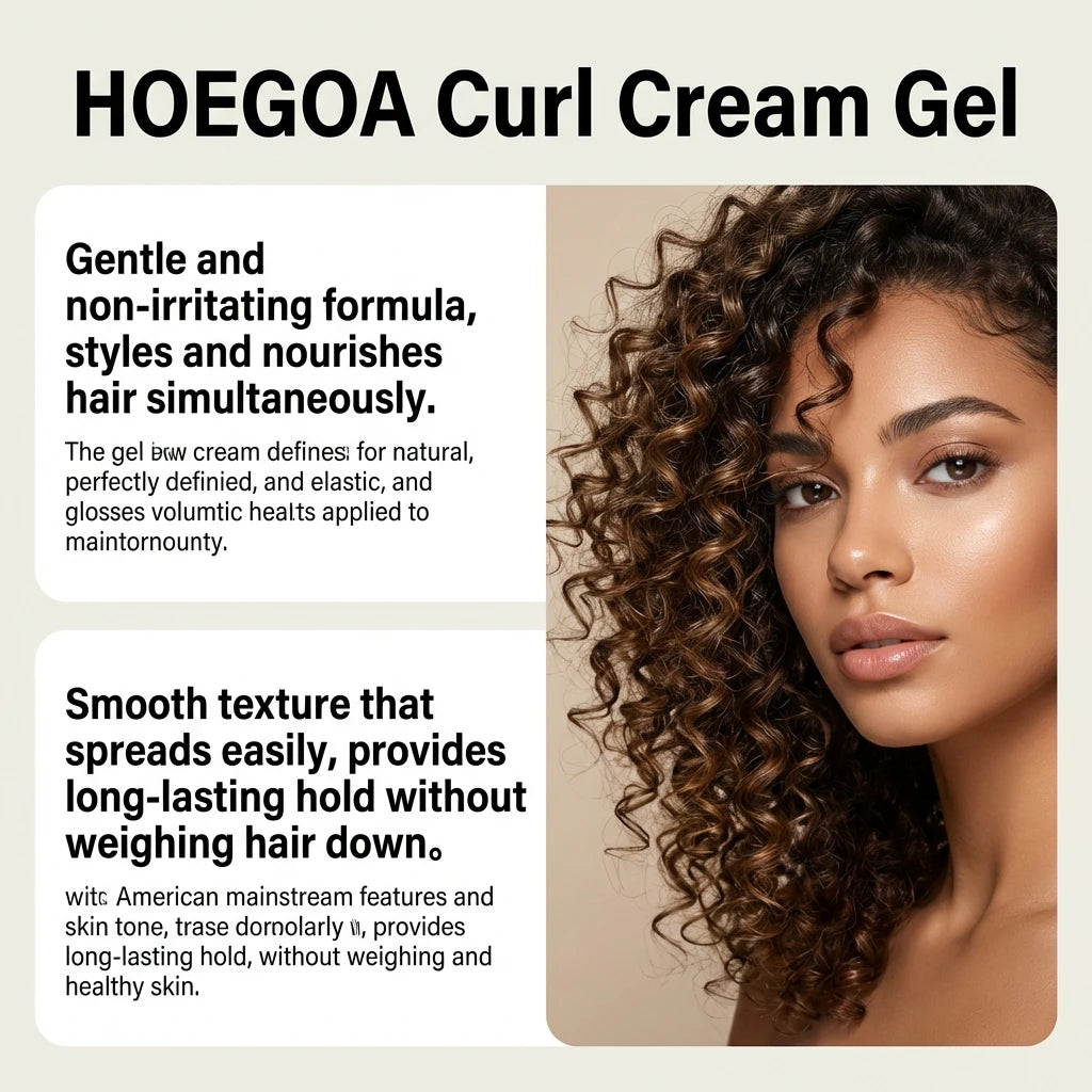 3 In 1 Curl Hair Styling Cream Gel Boost Bouncy Curls Nourish Moisturizing Improve Shine Anti-Frizz Lasting Hair Styling Cream Oasis Select