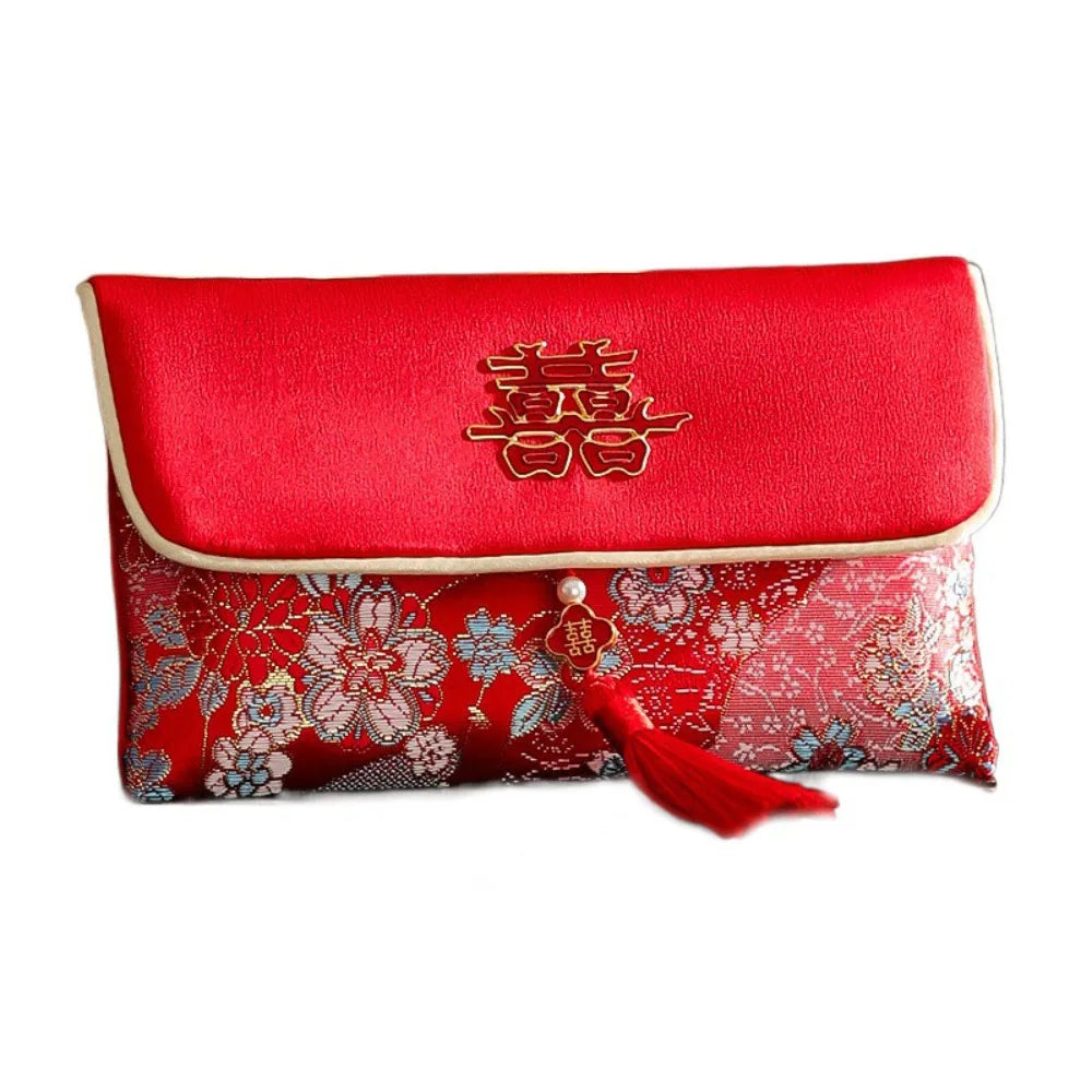 Chinese New Year Red Envelope Hongbao | PU Leather & Cloth