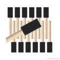 12Pcs Foam Brush Painting Sponge Tool with Handle Wood Grip Lightweight DIY Sponge Paint Pens for Acrylics Painting DIY Crafts Oasis Select 12 PCS Sponge Pens