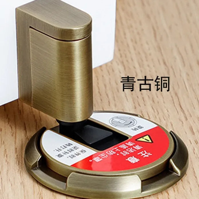 Door Stopper Magnetic Door Stopper No Drilling Silent Floor Door Stop with Screws Adhesive Adjustable Mechanical Magnetic Oasis Select Antique bronze