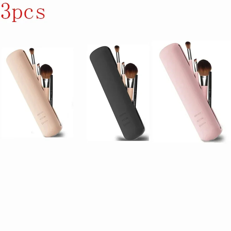 5/3/1Pcs Silicone Makeup Brush Storage Bag Waterproof Makeup Brush Travel Holder Magnetic Portable Cosmetic Bag Multipurpose Oasis Select 3pcs mix 2