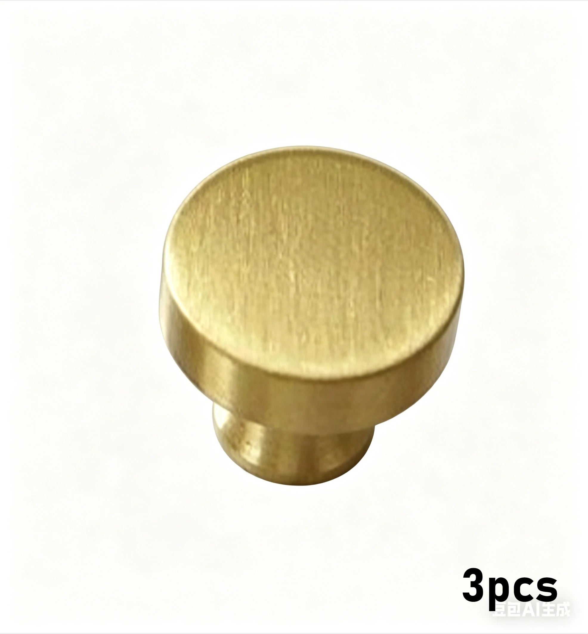 Brass Furniture Golden Polka Dot Door Solid Pure Copper Light Luxury French Wardrobe Door Copper Drawer Cabinet Handle Oasis Select Circular handle B 3pcs