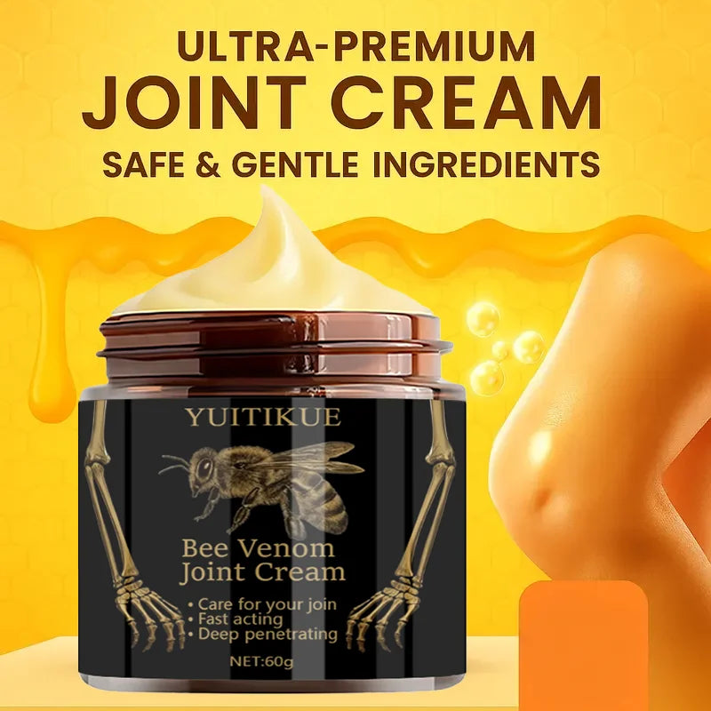 Bee Venom Joint Cream 60g - Ultra-Premium Formula, Fast Acting & Deep Penetrating, Moisturizes Skin, Easy Absorption Non-Sticky Oasis Select