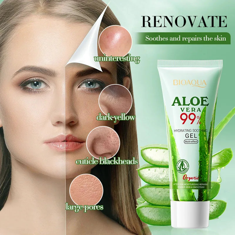 SADOER Aloe Vera Gel – Hydrating Moisturizer for Face & Body Aloe Vera Gel Oasis Select