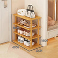 Multifunctional 6 Layers Shoes Rack Bamboo Shoe Cabinets Stackable Stand Shoes Storage Shelf Organizer For Entryway Livingroom Oasis Select 4-47