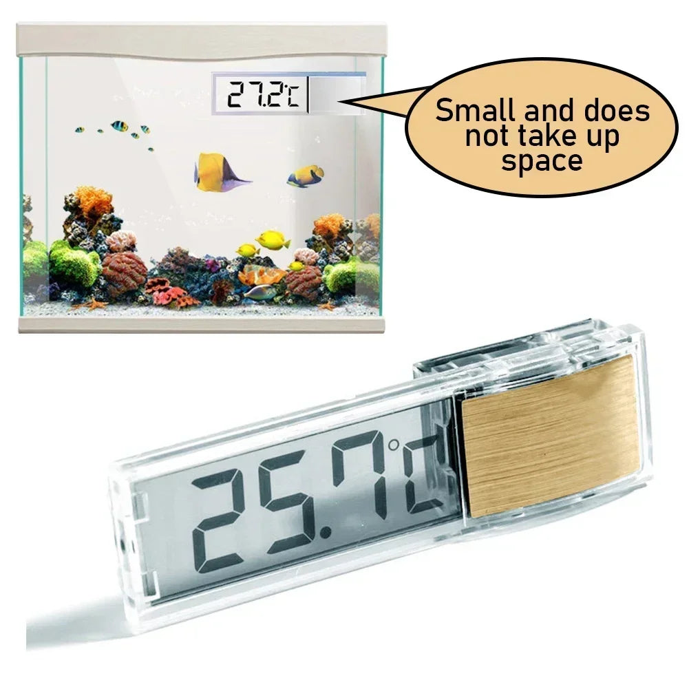 Electronic Fish Tank Temperature Waterproof Aquarium Thermometer 3D Digital LCD Fish Turtle Temp Aquarium Control Accessories Se Oasis Select