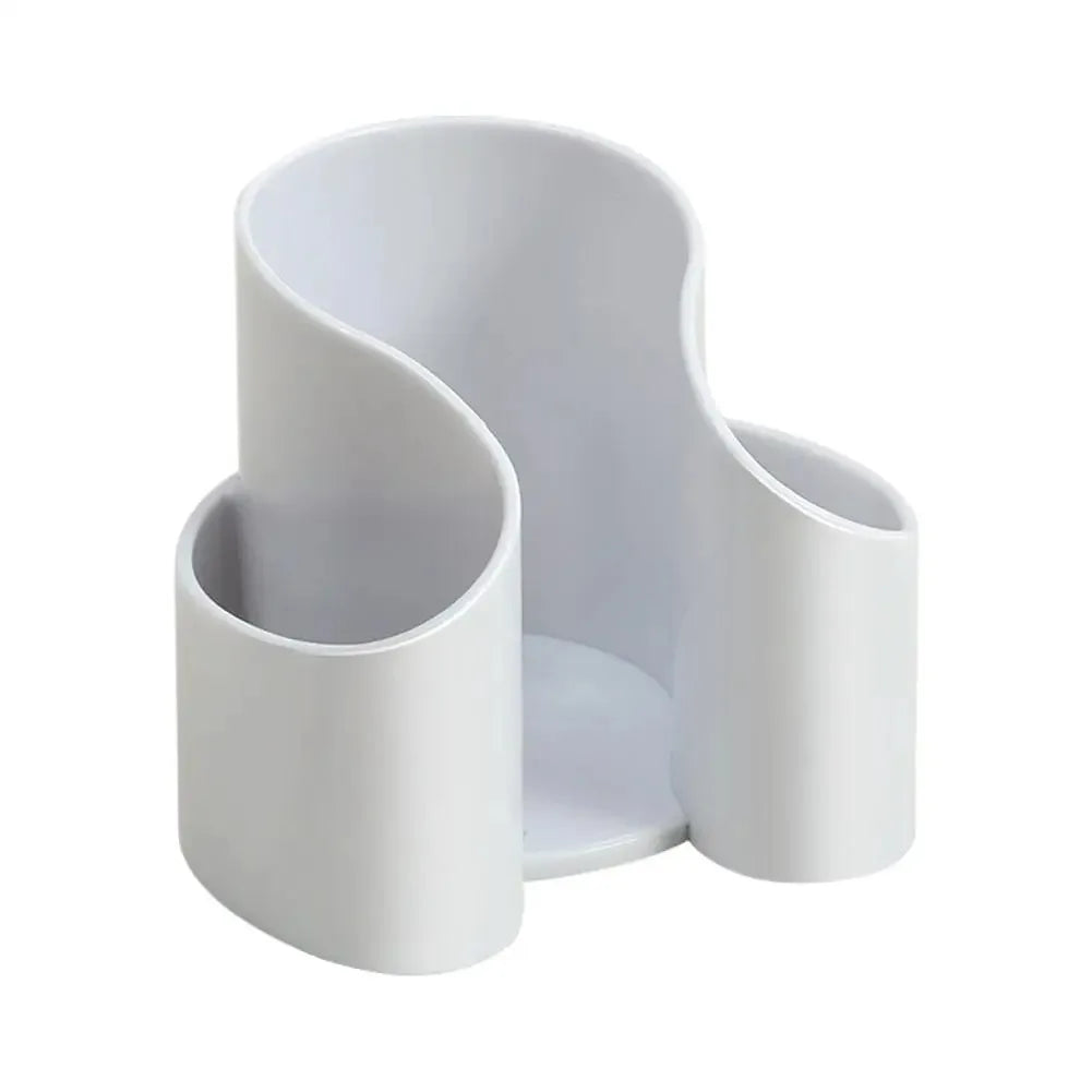 2-in-1 Dental Floss & Cotton Storage Box Countertop Organizer Bathroom Storage Organizer Oasis Select White