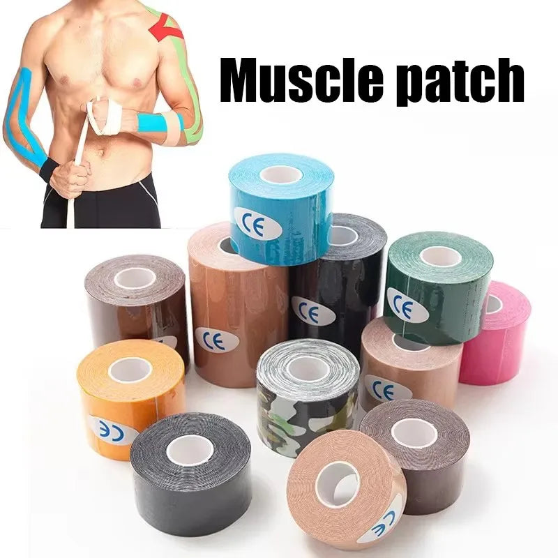 1pcs Sports Waterproof Kinesiology Tape Athletic Bandage Muscle Recovery Protector Strapping Pain Relief Tennis Gym Elastic Wrap Oasis Select