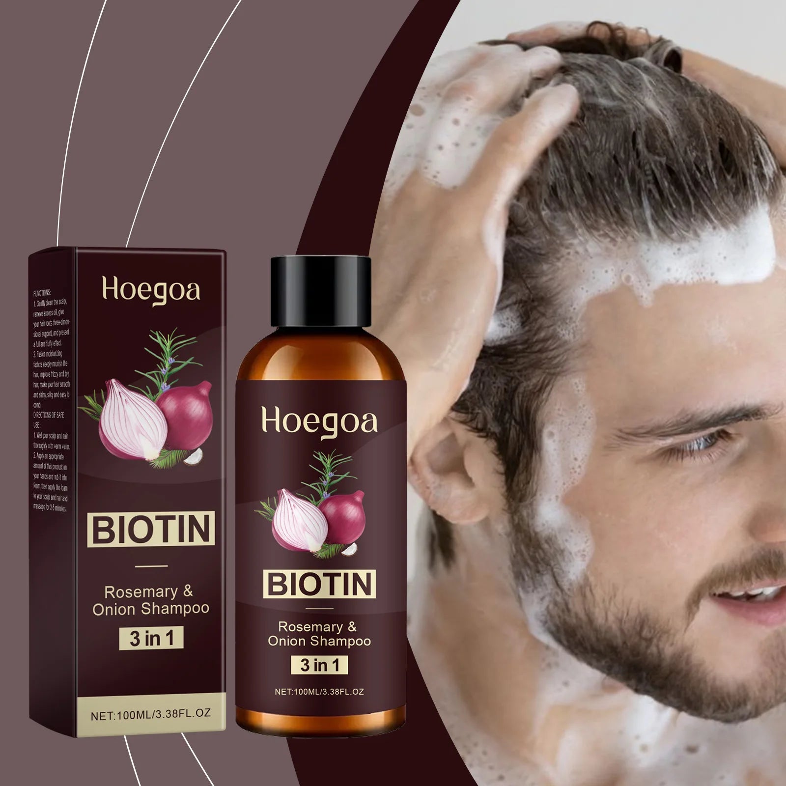HOEGOA Red Onion Shampoo – Scalp Repair & Anti-Dandruff Anti-Dandruff Shampoo Oasis Select