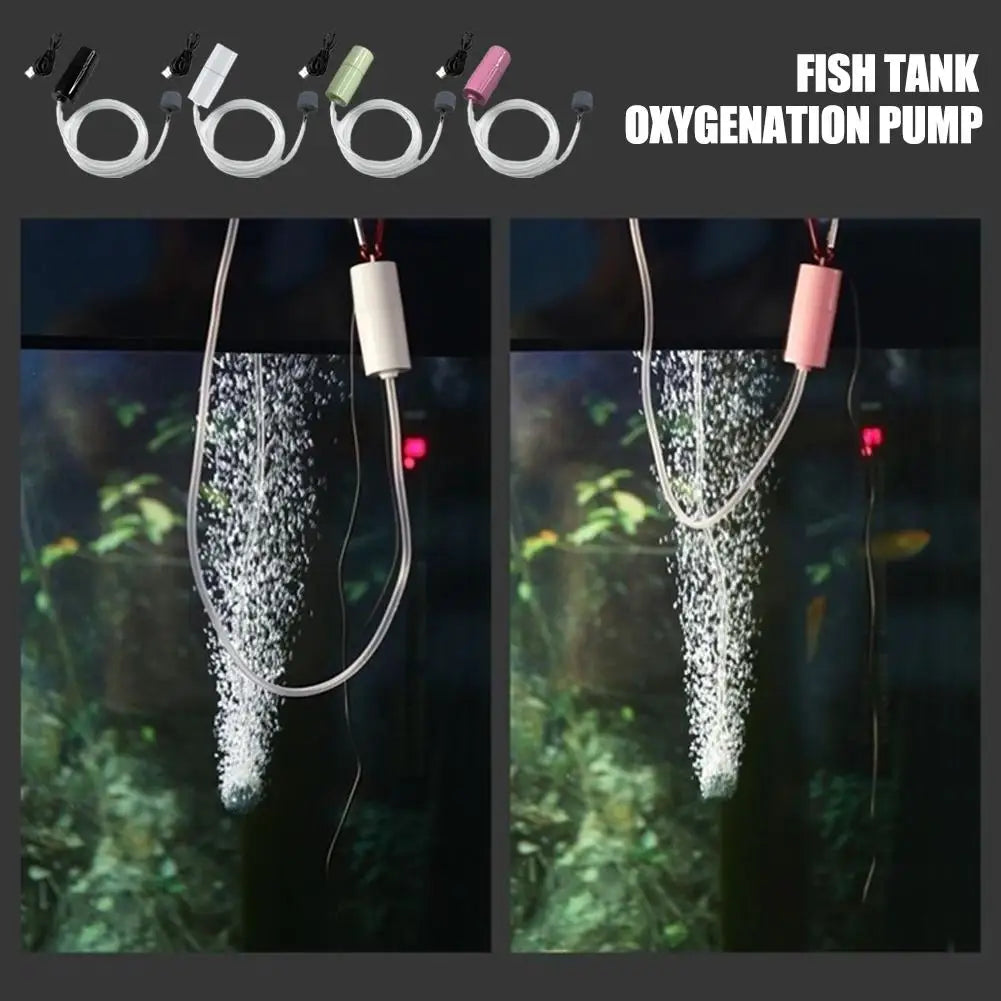 Silent Oxygenator Small Oxygen Pump Portable Mini USB Charging Fish Tank Oxygen Pump Fish Farming Aquarium Supplies Oasis Select