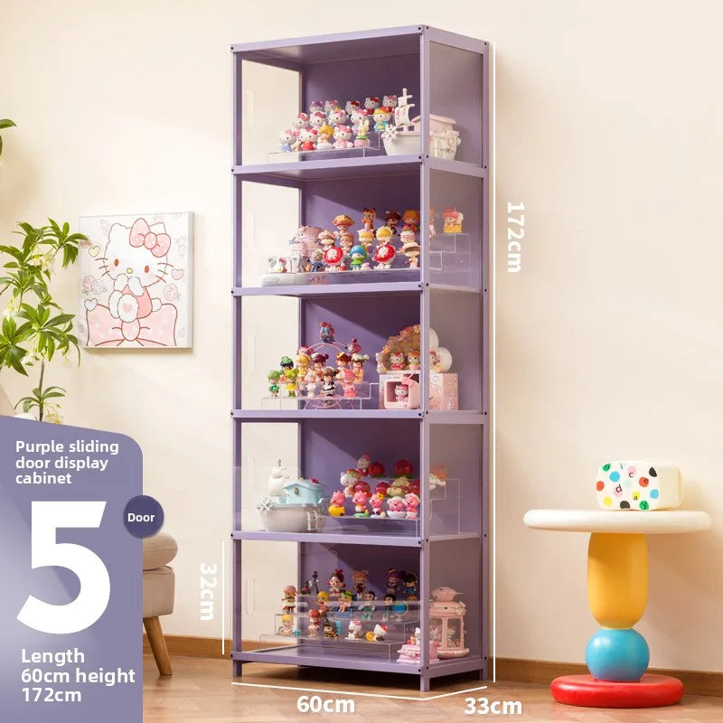 Figure display cabinet Transparent pain cabinet Suitable for Lego model building block Toy doll bag blind box storage rack Oasis Select 60 long five doors
