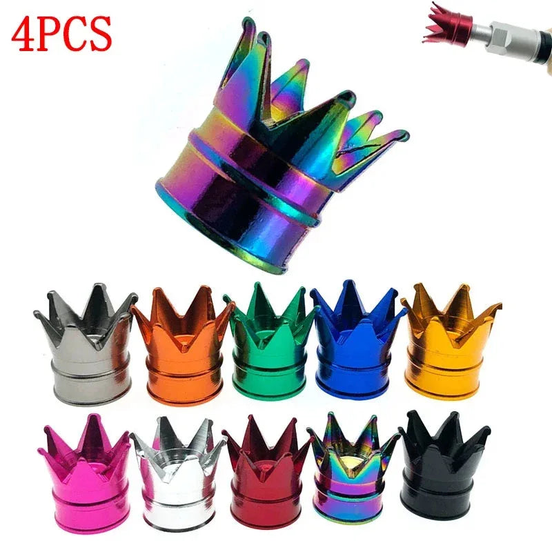 Aluminum alloy crown valve cap universal for all valves American 8v1 thread Oasis Select
