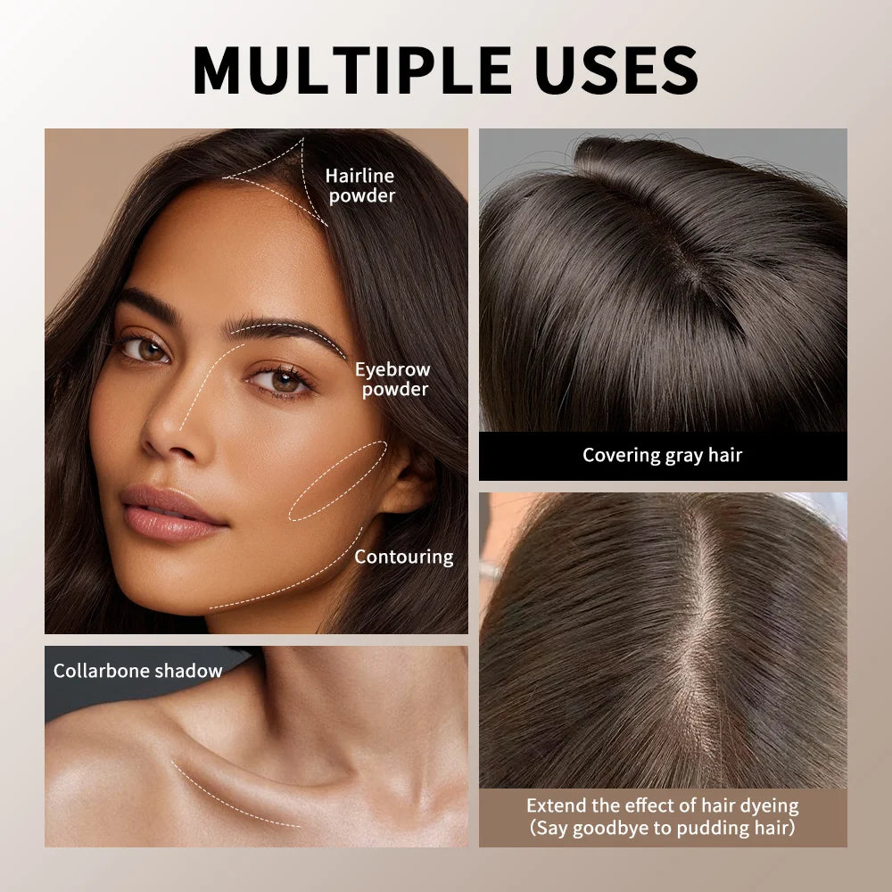 Natural Hair Powder Palette Hair Line Shadow Makeup Hair Concealer Long Lasting Waterproof Root Cover Up Instant Coverage Powder Oasis Select