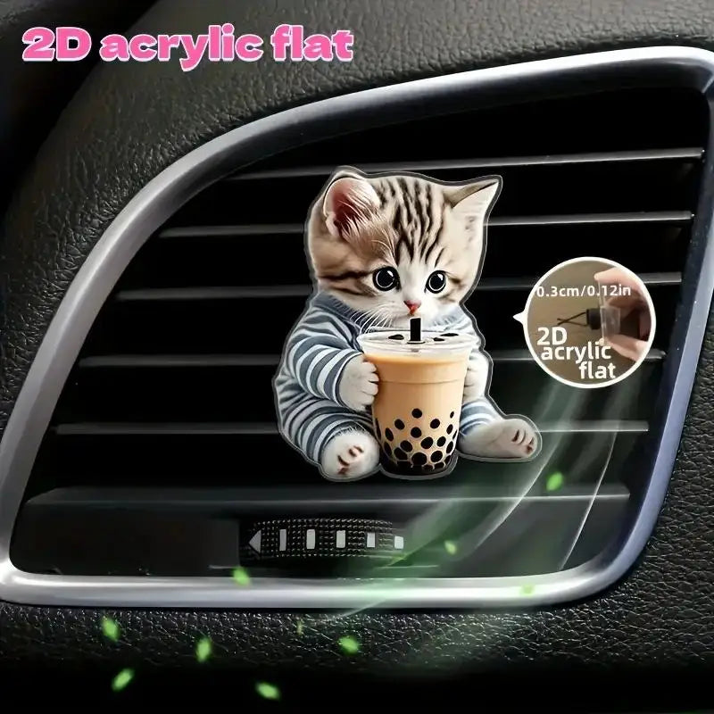 Acrylic Car Vent Clip Aromatherapy Air Freshener Holder 2D Decorative Clip For Car AC Vents Oasis Select A13