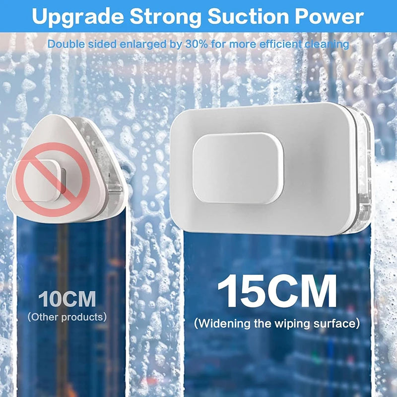 1pc Adjustable Magnetic Window Wiper, Efficient Glass Cleaning Tool for High Rise & Car Glazed Windows Durable Glass Wiper Brush Oasis Select