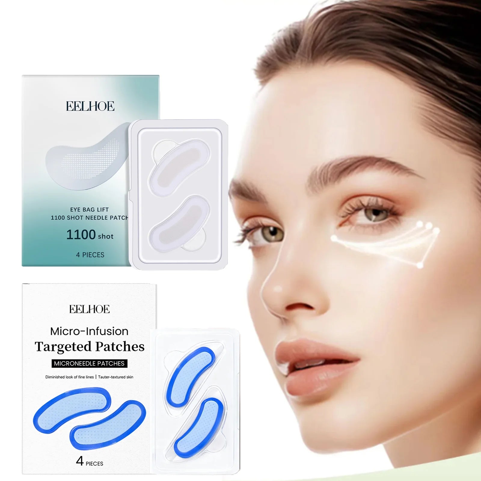 Eelhoe Microneedle Eye Patches – Anti-Wrinkle & Dark Circles Microneedle Eye Patch Oasis Select