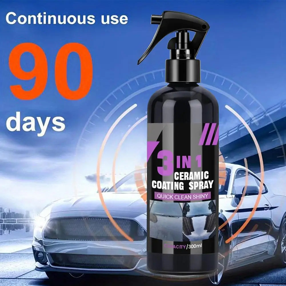 3-in-1 Car Ceramic Nano Coating Spray – Hydrophobic Paint Shield Ceramic Paint Coating Oasis Select
