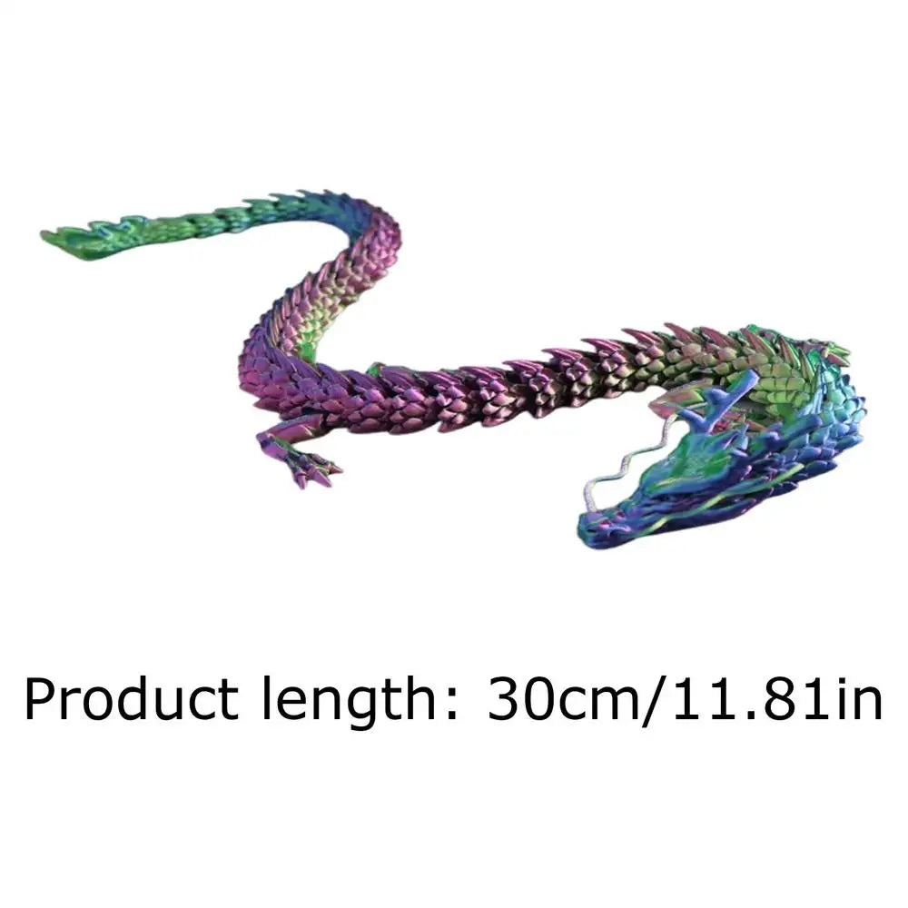 Articulated Dragon 3D Printed Flexible Joint 3D Printed Dragon Dragon Models 3D Printing Stuff Gradient Fantasy Animal Figurines Oasis Select B