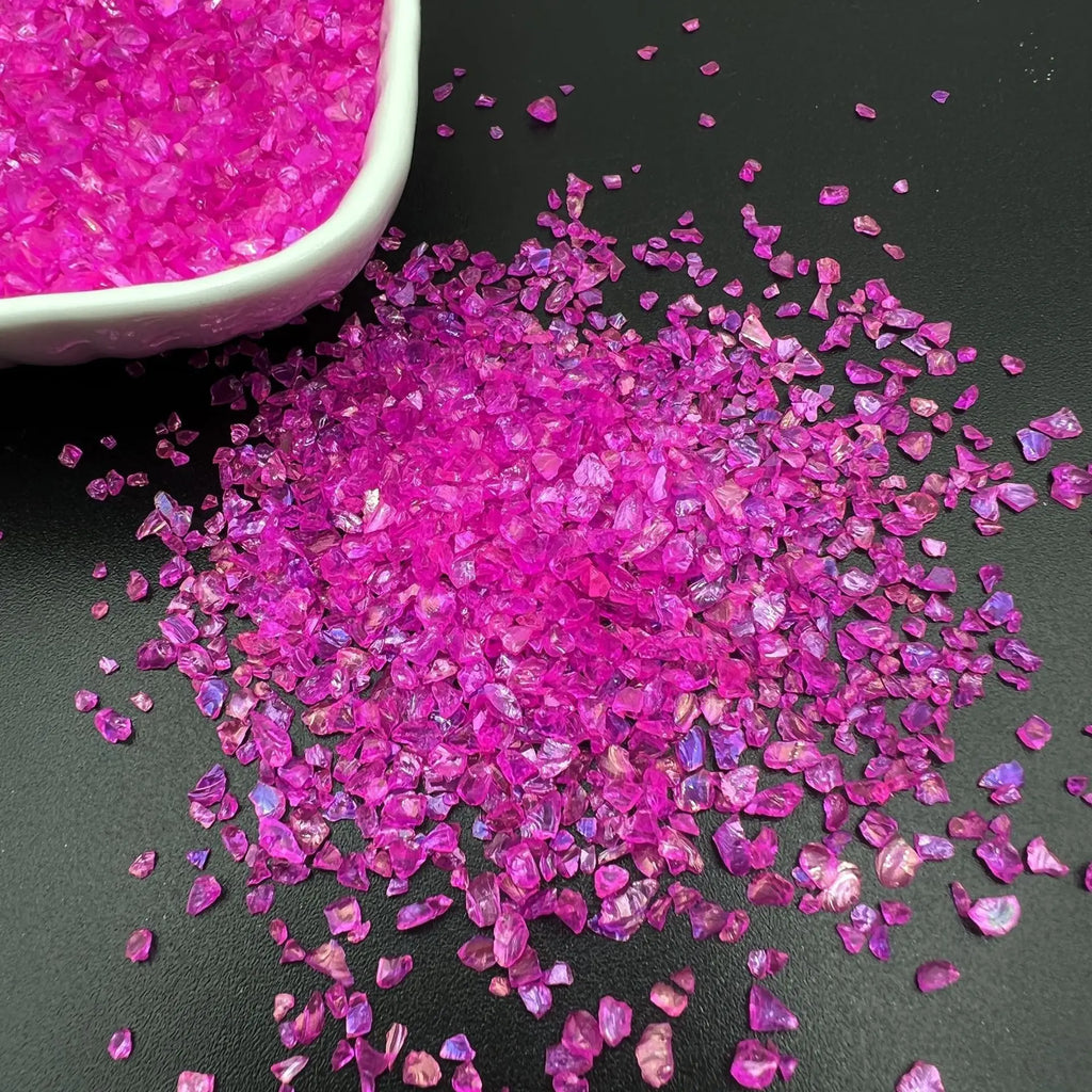 20g Glass Crushed Stone Irregularity Crystal Gravel Filling For DIY Epoxy Resin Mold Filler Crafts Decorative Nail Art Filler Oasis Select Rose Red 20g