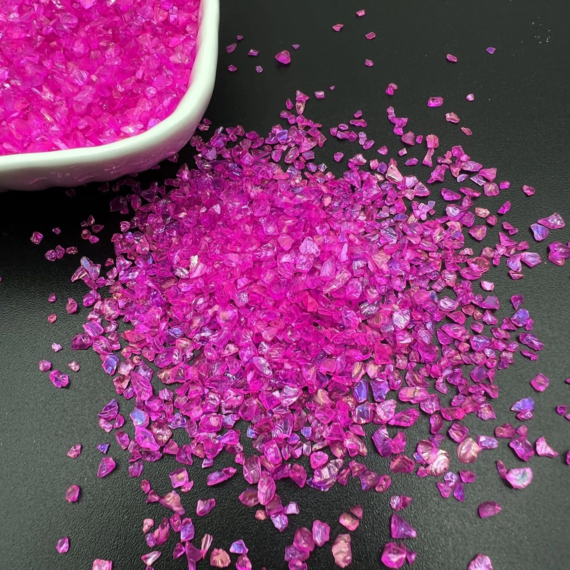 20g Glass Crushed Stone Irregularity Crystal Gravel Filling For DIY Epoxy Resin Mold Filler Crafts Decorative Nail Art Filler Oasis Select Rose Red 20g