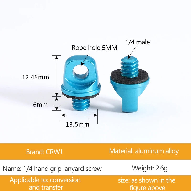 1/4 Lanyard Screw 3/8 SLR Camera Tripod Lifting Ring Sports Digital Camera Accessories With Lanyard Hole Safe Connection Ring Oasis Select Blue