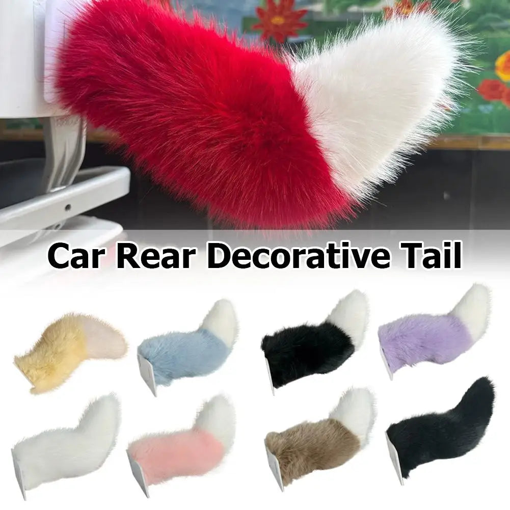Car Rear Decorative Tail Plush Tail Ornament Motorcycle Plush Tail Decoration Accessories Easy To Use For Backpack Luggage Oasis Select