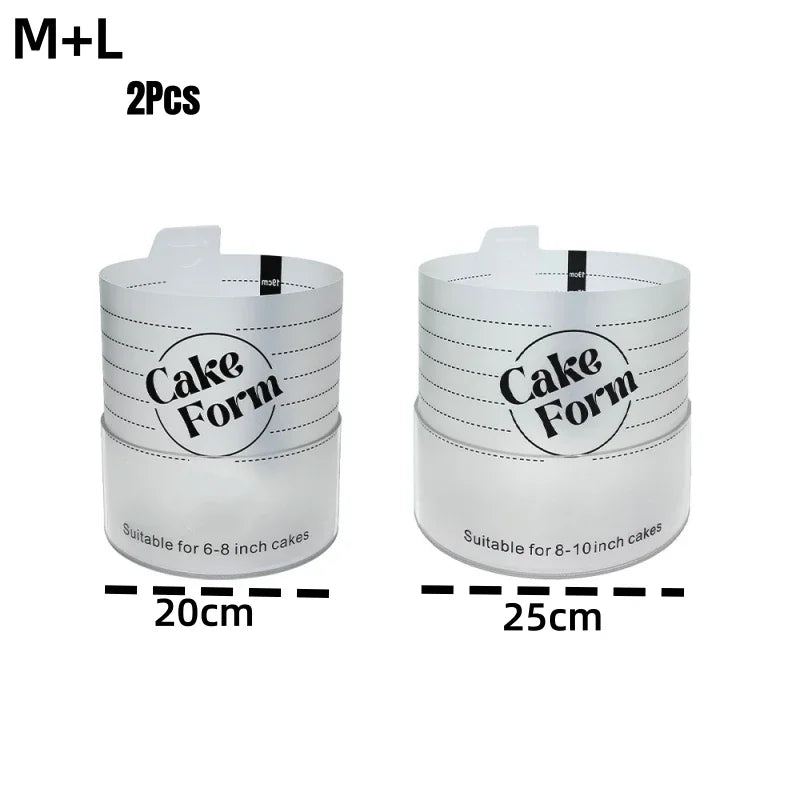 Adjustable Acrylic Cake Ring Mold – Mousse & Fondant Baking Tool Cake Ring Mold Oasis Select M and L
