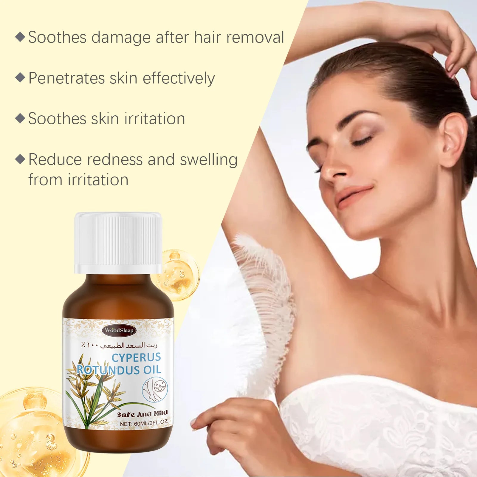 Cyperus Rotundus Oil Hair Inhibition Serum – Slow Regrowth Hair Inhibition Serum Oasis Select
