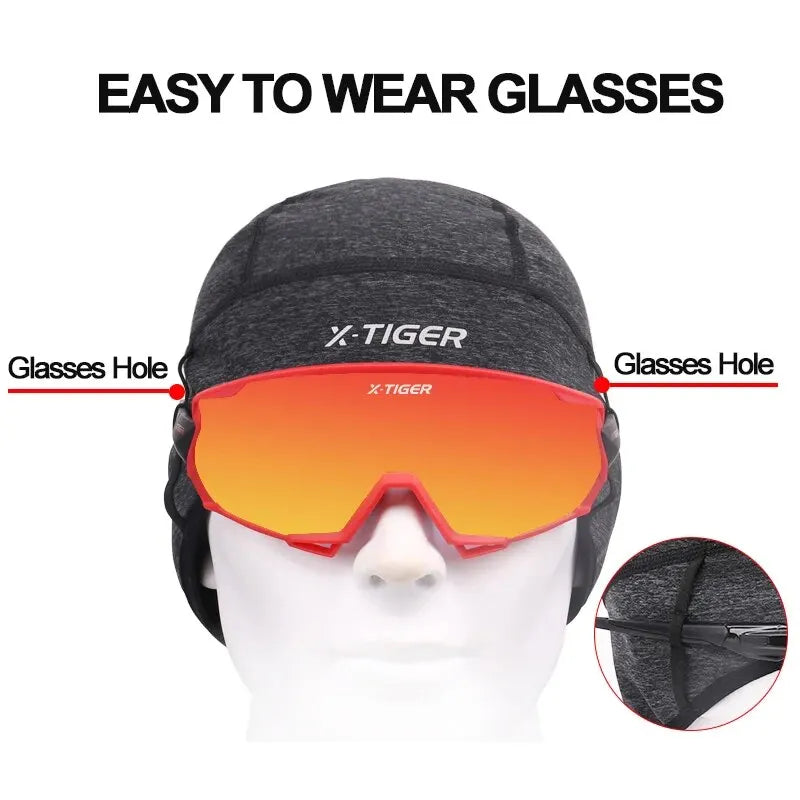 X-TIGER Windproof Cycling Cap Winter Thermal Skiing Motorcycle Hat Men Women MTB Cycling Headwear Running Skiing Accessories Oasis Select