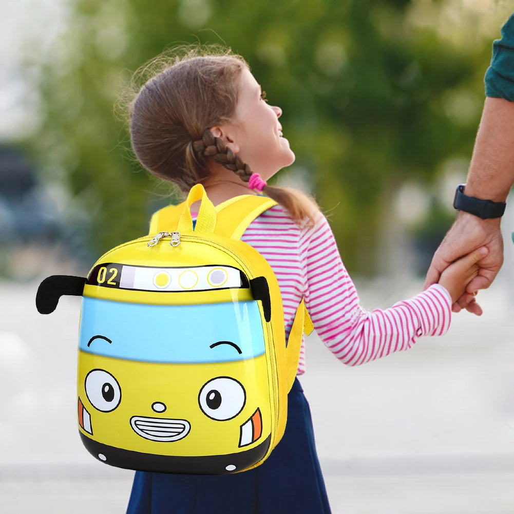 3D Cartoon Bus Kids Backpack – Toddler School Bag Boys & Girls Kids Backpack Oasis Select