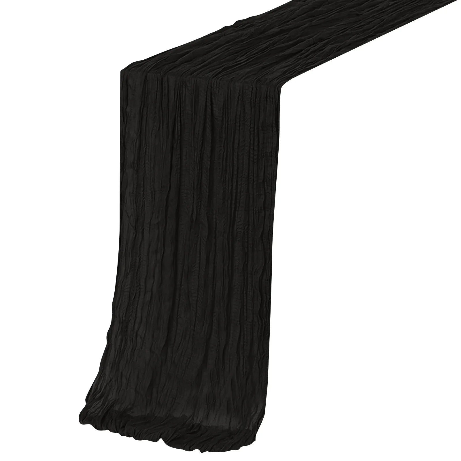 Cheesecloth Gauze Table Runner – Wedding & Boho Party Décor Gauze Table Runner Oasis Select Black One Size