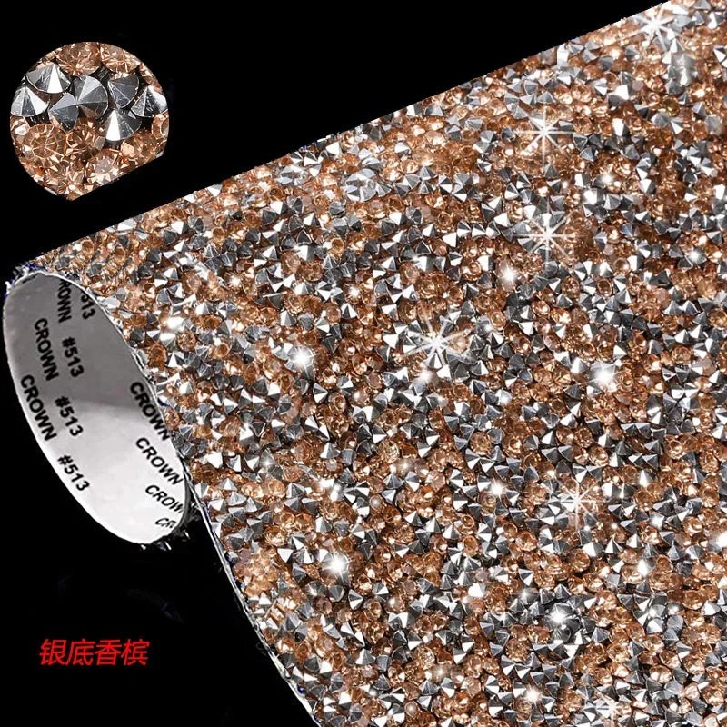 Mobile Phone Case Accessories Rhinestone Sticker Shoe Bag Car Decoration Accessories Diy Self-adhesive Drill Sticker Oasis Select F 24 x 40cm