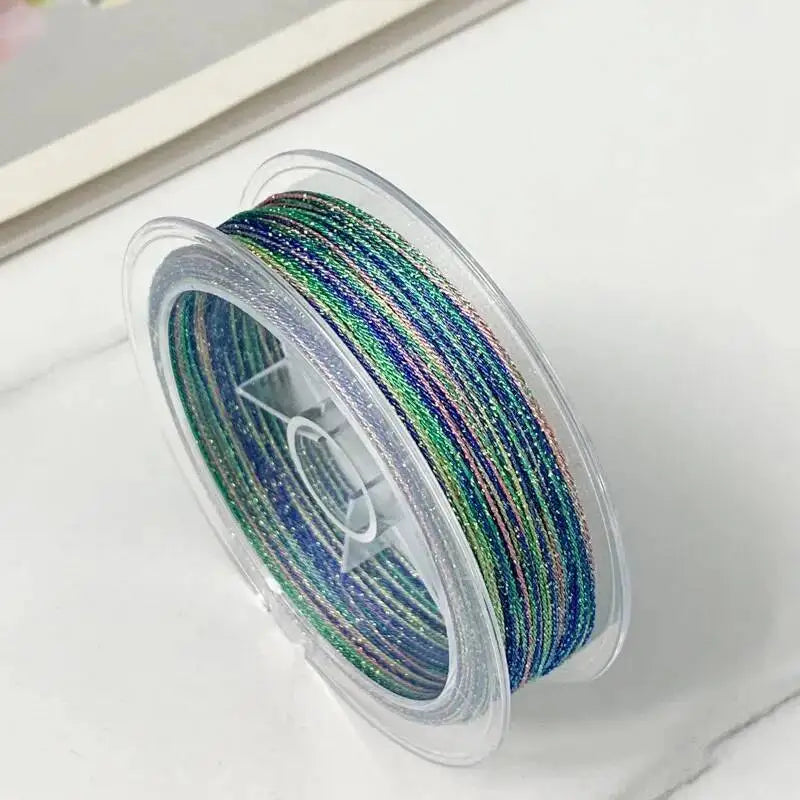 0.4MM Segment Dyed Starry Sky Thread 6-Strand Gradient Woven Rope DIY Bracelet Necklace Woven Iridescent Color Thread Oasis Select C28 0.4mm 50m