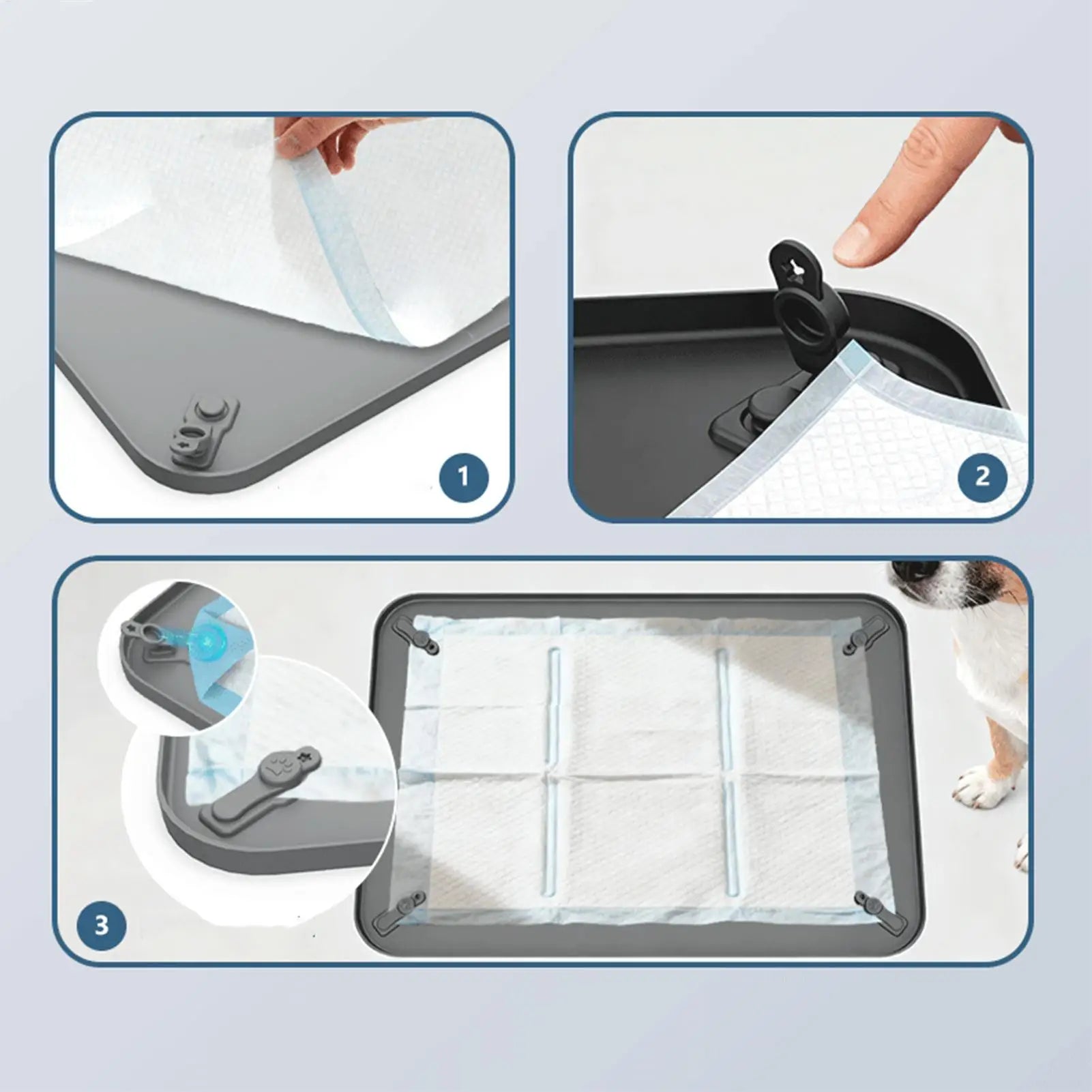 Silicone Pee Pad Holder Leak Proof Puppy Potty Training Pad Holder With Raised Edge Dog Training Pad Holder Pet Supplies Oasis Select