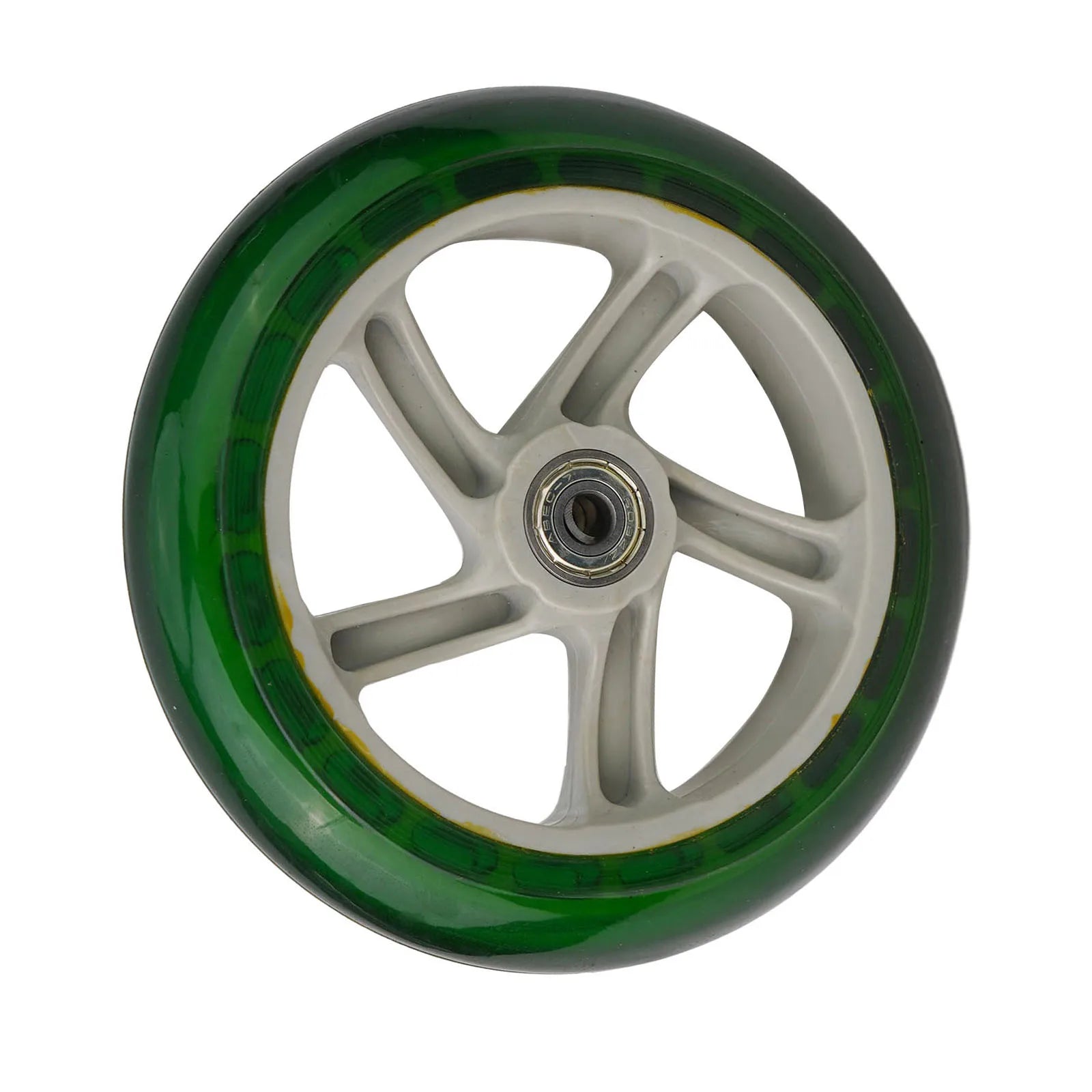 Wheel Scooter Wheel 6 Inch 6In Wheel Accessories No Noise No Slip Push/Kick/Stunt Replacement Scooter Front Wheels Oasis Select gray-green transluce