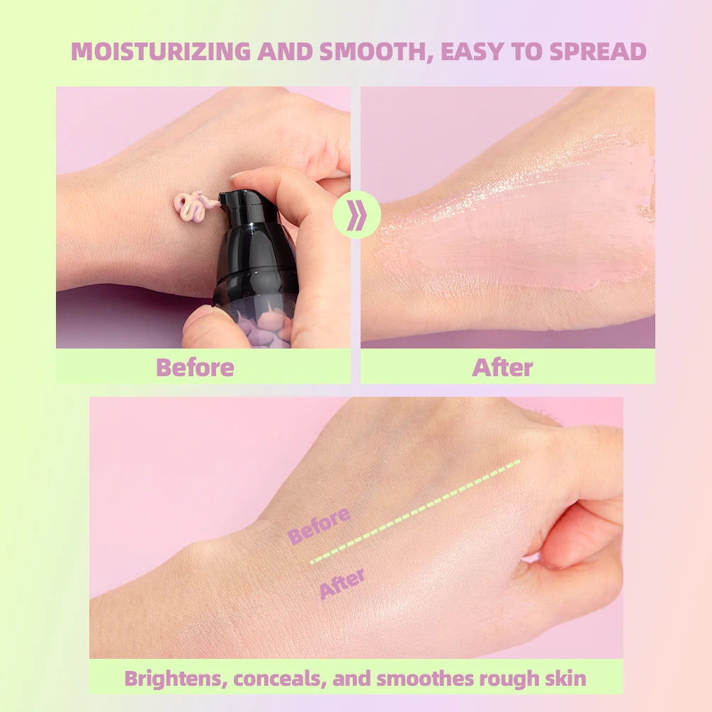 QiBest 3-in-1 Three Color Concealer Cream & Face Primer 40g