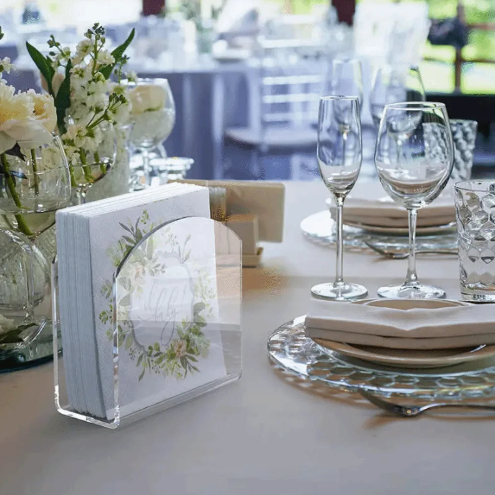 Transparent Acrylic Napkin Holder Vertical Holder Napkin Storage Napkin Organizer Freestanding U Shaped Tissue Box Dispenser Oasis Select