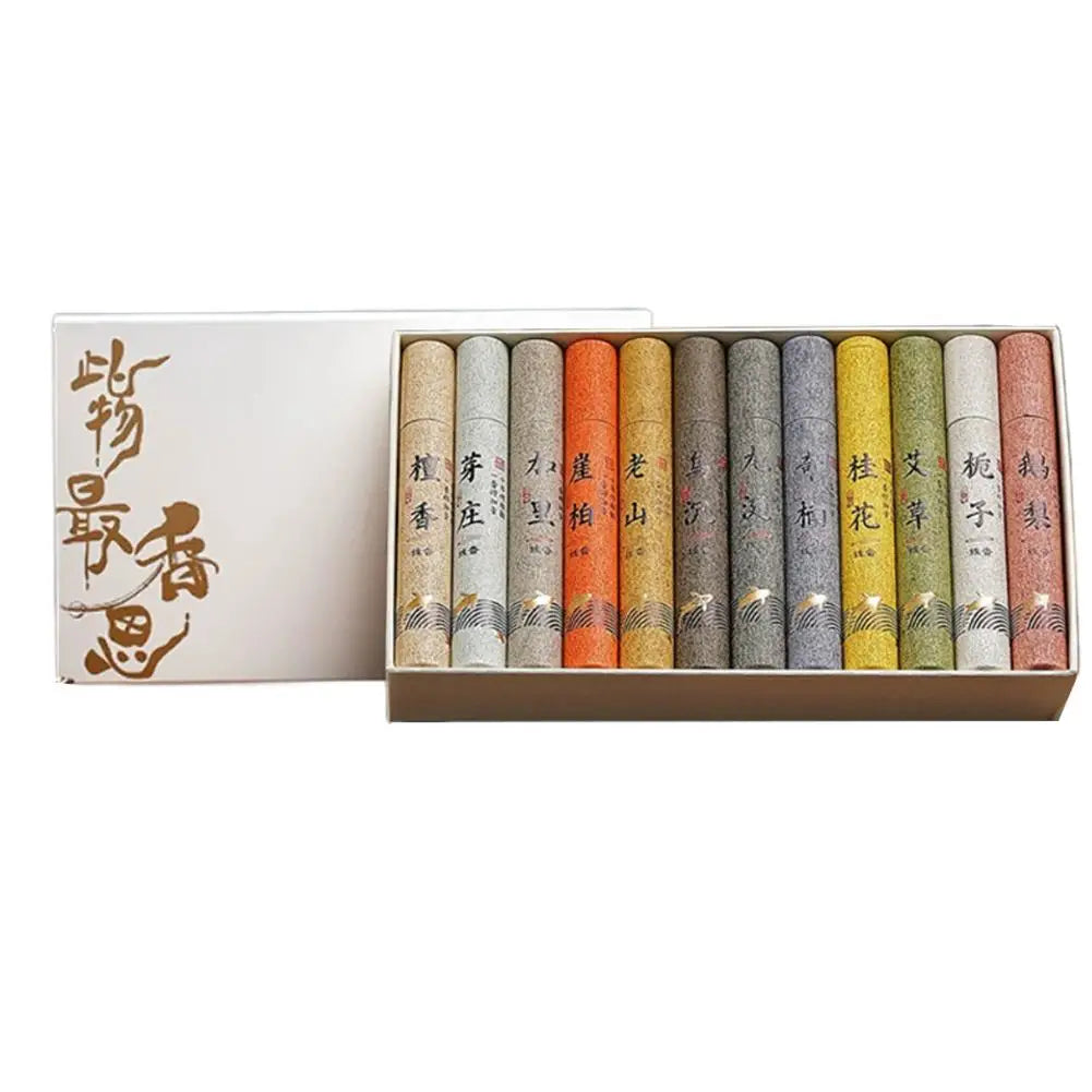 Chinese 12-Scent Incense Stick Gift Box | Aromatherapy Set