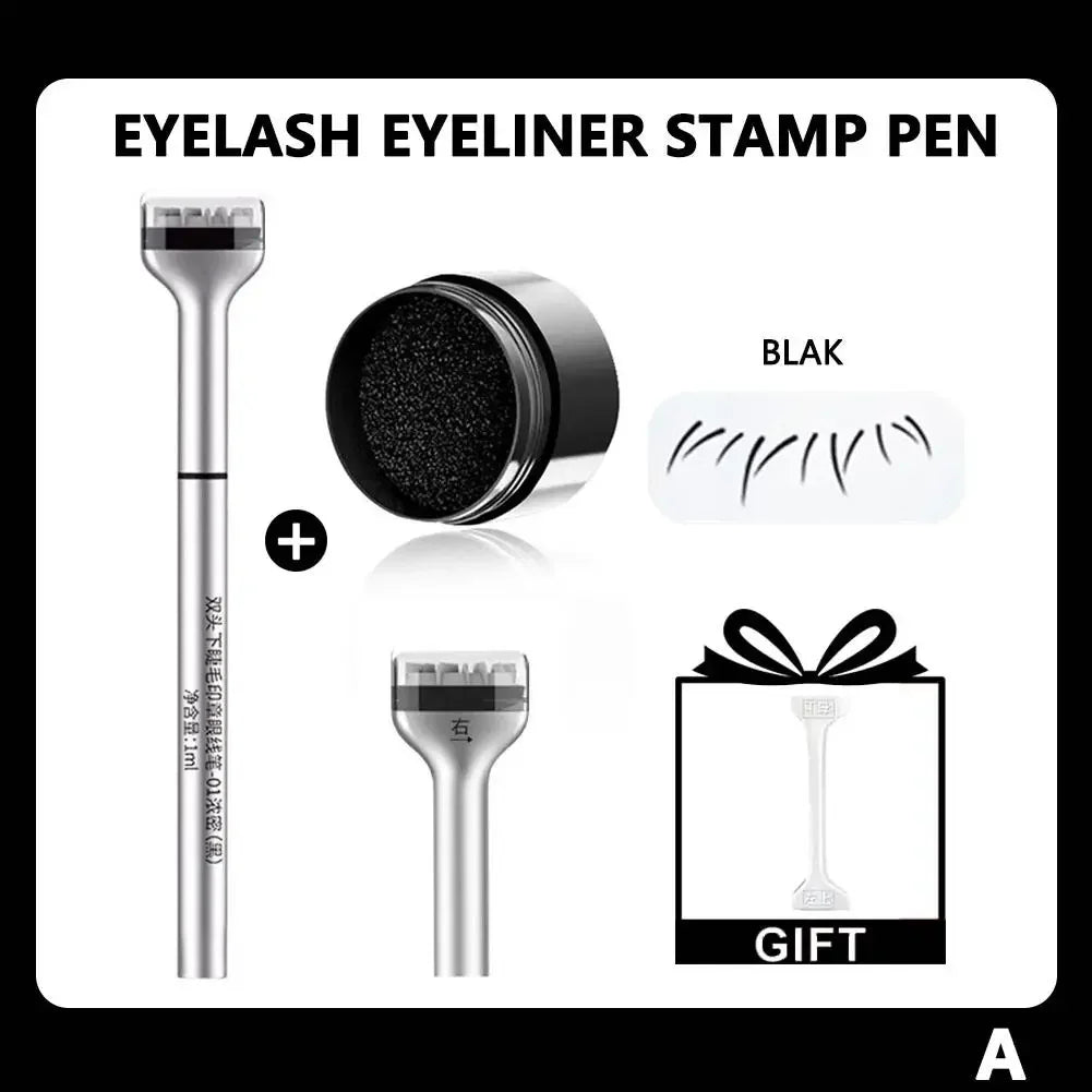 2-in-1 Lower Eyelash Stamp Mascara Stick – Natural & Waterproof Eyelash Stamp Tool Oasis Select black CN