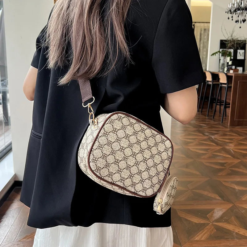 Vintage PU Leather Handbag – Women's Crossbody Shoulder Tote