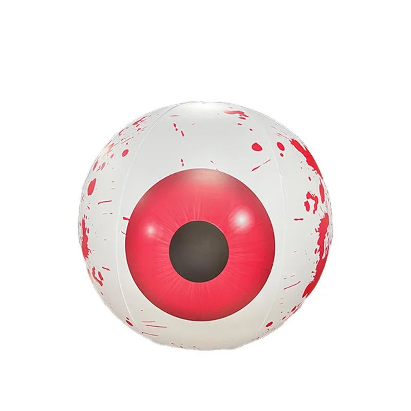 New PVC Inflatable LED Glowing Ball Halloween Decoration Party Supplies Horror Bloodline Halloween Eye Pendant Oasis Select red 60cm