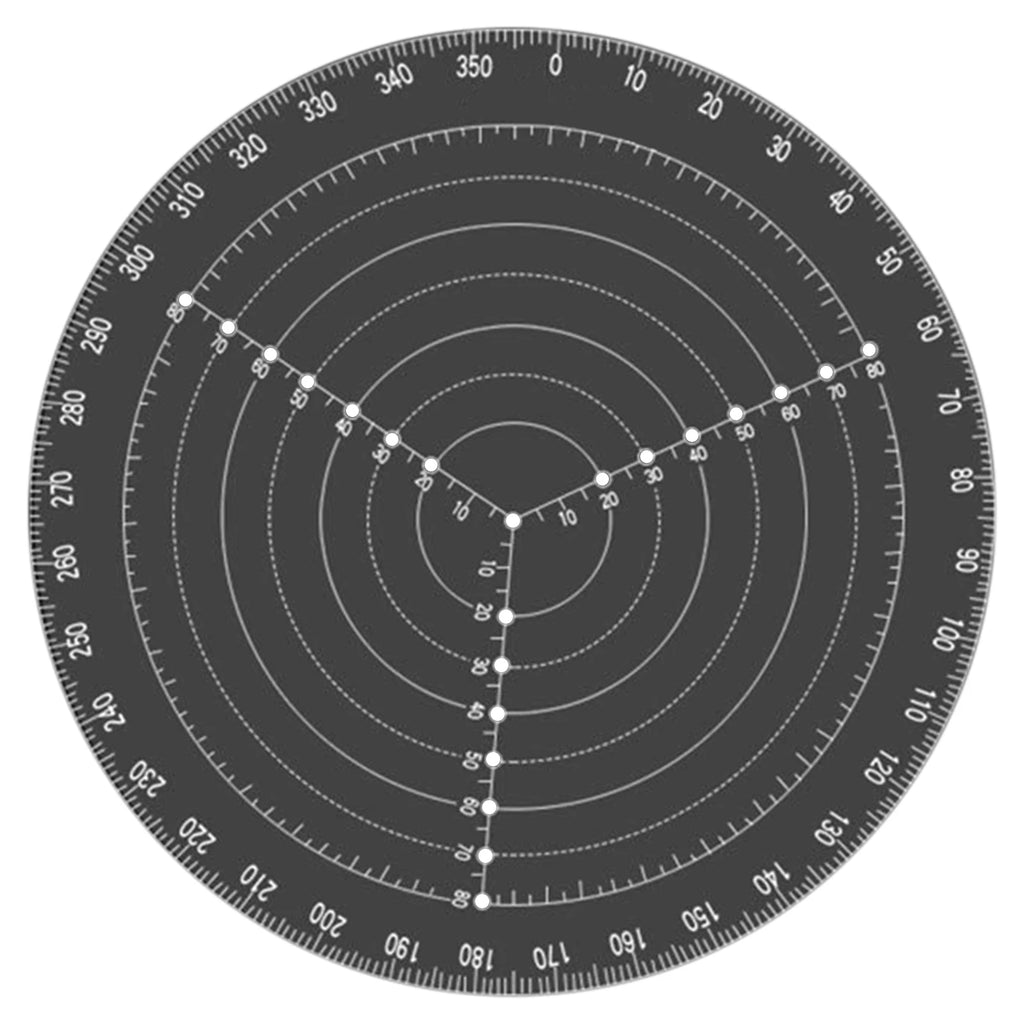 Acrylic Round Center Finder Compass | Wood Turning Layout Tool