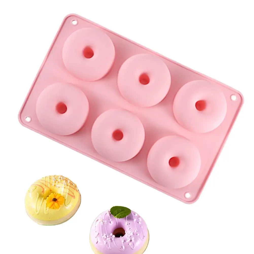6-Cavity Silicone Donut Mold – Non-Stick Cake & Baking Pan