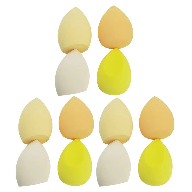 4/8/12/16pcs Makeup Sponge Cosmetic Puff Dry And Wet Combined Cosmetic Egg Women Foundation Powder Puff Bevel Cut Makeup Sponges Oasis Select 12pcs yellow