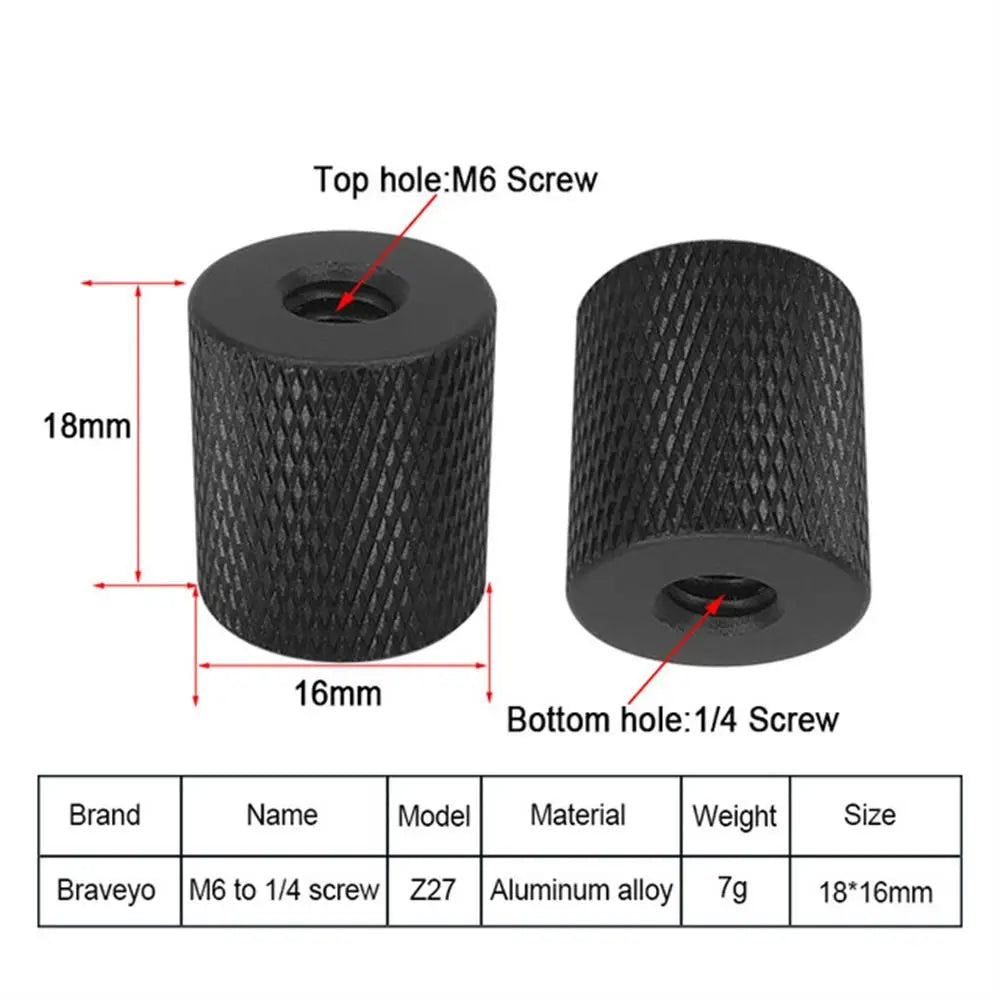 Camera Screw 1/4 to M4 M5 M6 M8 M10 Conversion Screw Tripod Ballhead Adapter Mount Accessories for Camera Flash Bracket Oasis Select M6
