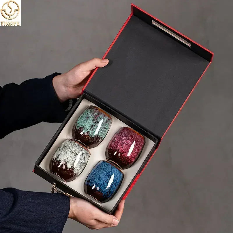 175ML Ceramic Coffee Mugs Teacup Porcelain Expresso Cup Home Creative Tea Cup Set Box Package керамические бокалы Oasis Select