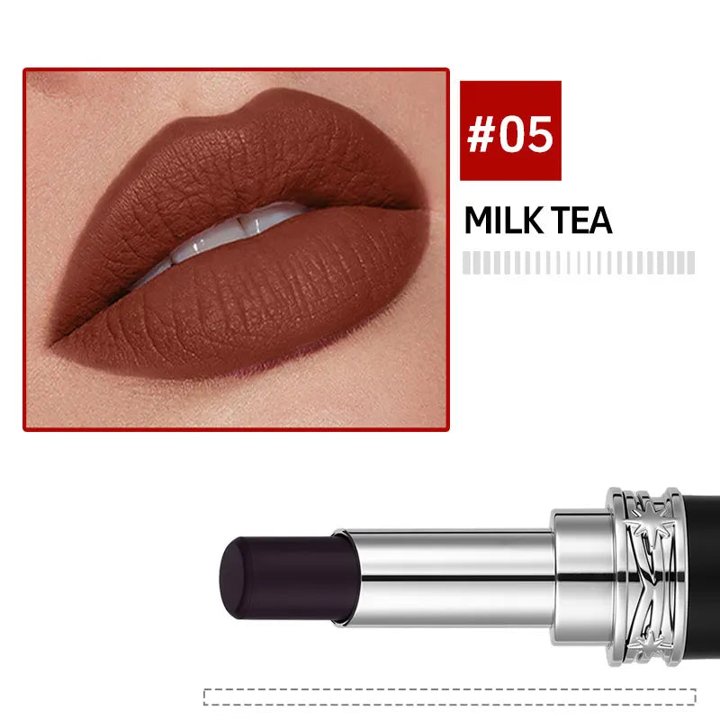 O'CHEAL Soft Mist Non-Stain Lipstick Matte Smooth Softly Fits The Lips Brightly Colored Waterproof Long-lasting Lip Makeup Oasis Select 05 Milk Tea 3.2g