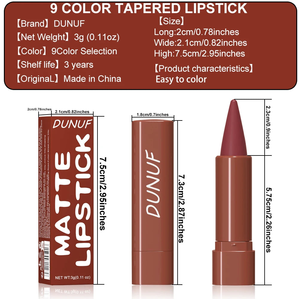 Matte Lip Gloss Lip Liner Lipstick, 1pcs Waterproof Velvet Long Lasting Non-Stick Cup, Nude Y2K Christmas Valentine's Day Gifts Oasis Select