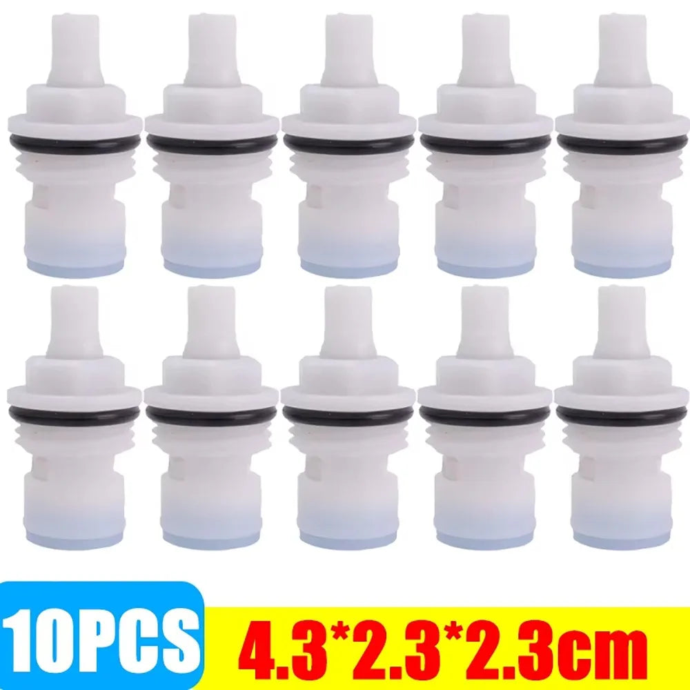 10Pcs Plastic Faucet Cartridge Bathroom Kitchen Tap Valves Core Replacement Repair Part Tap Inner Valves Hardware Accessory Oasis Select white